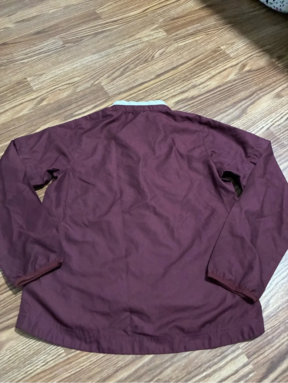 adidas Maroon and White Athletic Jacket